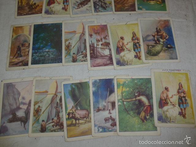Coleccionismo cromos antiguos: Lote 18 cromos de historia del progreso humano, chocolates amatller - Foto 3