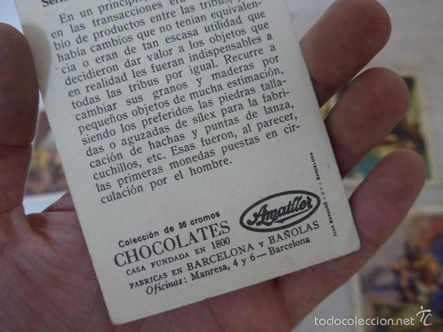 Coleccionismo cromos antiguos: Lote 18 cromos de historia del progreso humano, chocolates amatller - Foto 7