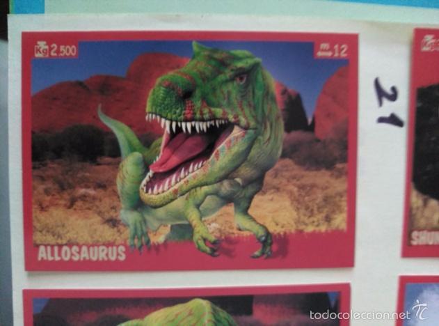 Coleccionismo cromos antiguos: DINOSAURIOS PANINI NUMERO 21 - Foto 1
