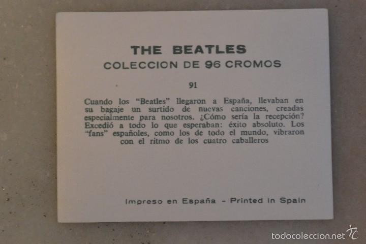 Coleccionismo cromos antiguos: CROMO N&ordm;91 COLECCI&Oacute;N THE BEATLES - Foto 2