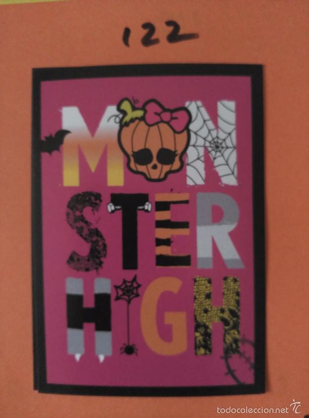 Coleccionismo cromos antiguos: MONSTER HIGH PANINI 122 - Foto 1