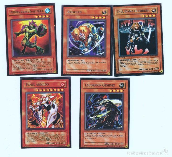 Coleccionismo cromos antiguos: 5 Cartas Yu Gi Oh - Trading card game - Desconozco procedencia