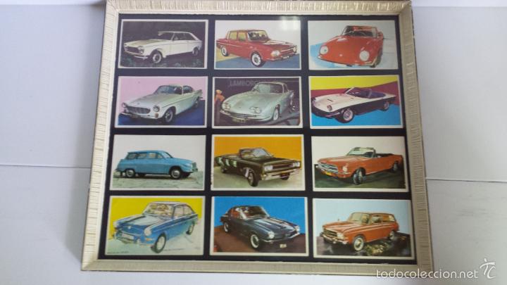 Coleccionismo cromos antiguos: ANTIGUO CUADRO DE CROMOS DE COCHES - Foto 3