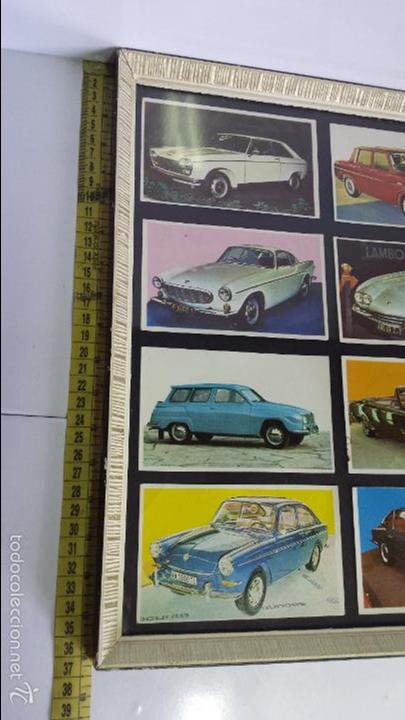 Coleccionismo cromos antiguos: ANTIGUO CUADRO DE CROMOS DE COCHES - Foto 4