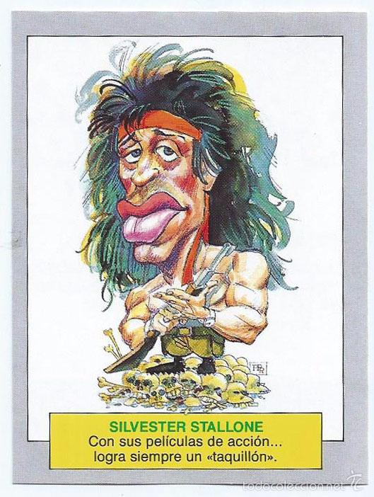 Coleccionismo cromos antiguos: Sylvester Stallone - Karikatas - Ediciones Este &iexcl;Impecable! - Foto 1