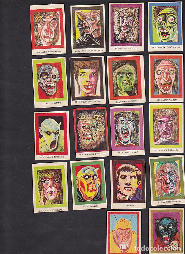 Coleccionismo cromos antiguos: LOTE DE 43 CROMOS DIFERENTES MONSTRUOS - Foto 2