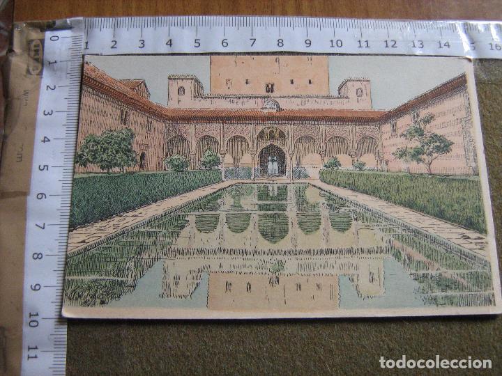 Coleccionismo Cromos antiguos: CROMO SUC. HERNANDO - MONUMENTOS HISTORICOS - PATIO DE ARRAYANES DE LA ALHAMBRA DE GRANADA