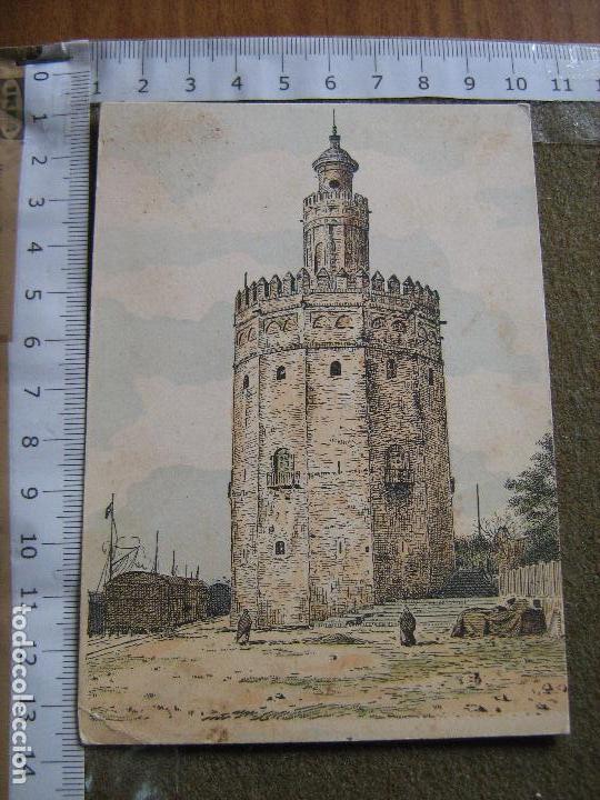 Coleccionismo Cromos antiguos: CROMO SUC. HERNANDO - MONUMENTOS HISTORICOS - TORRE DEL ORO EN SEVILLA - SERIE P - N&ordm; 4