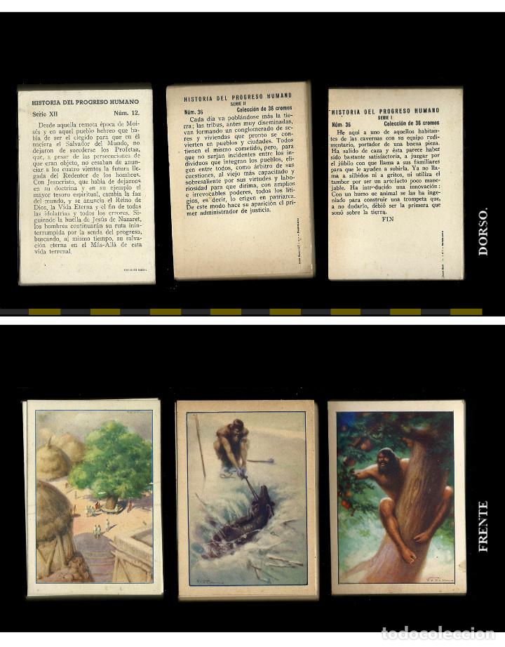 Coleccionismo cromos antiguos: Historia del Progreso humano. 144 cromos. Ediciones Barsal - Foto 1