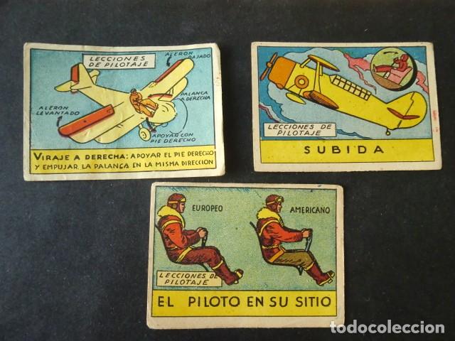 Sammeln alte Sammelbilder: 3 CROMOS ALBUM AVIACI&Oacute;N,LECCIONES DE PILOTAJE,EDICIONES CISNE,A&Ntilde;OS 40,NUNCA PEGADOS