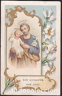 Coleccionismo cromos antiguos: CROMO RELIGIOSO CHOCOLATES JUNCOSA SAN JOSE - Foto 1