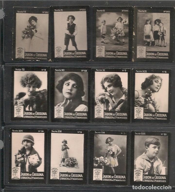 Collectable Antique Stickers: JABON DE CREOLINA - 12 cromos de STRAUCH & Cia. - MONTEVIDEO c/1900&acute;s