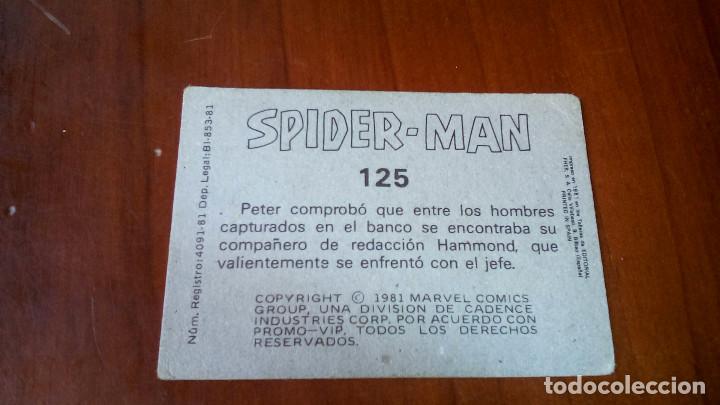 Coleccionismo cromos antiguos: cromo SPIDERMAN 1981 - Foto 2