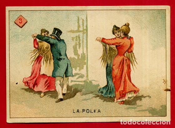 Coleccionismo Cromos antiguos: CROMO CHOCOLATES EL BARCO , BAILE LA POLKA , ORIGINAL