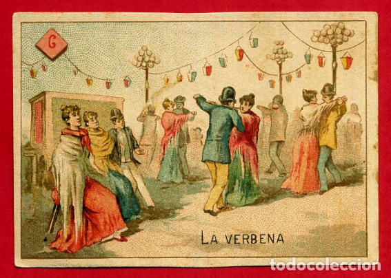 Coleccionismo Cromos antiguos: CROMO CHOCOLATES EL BARCO LA VERVENA DE LA PALOMA MADRID ORIGINAL
