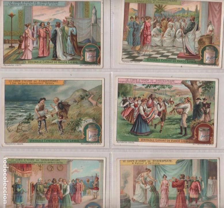 Coleccionismo cromos antiguos: Colecci&oacute;n de 6 cromos Compagnie Liebig. El conde de Hiver de Shakespeare.