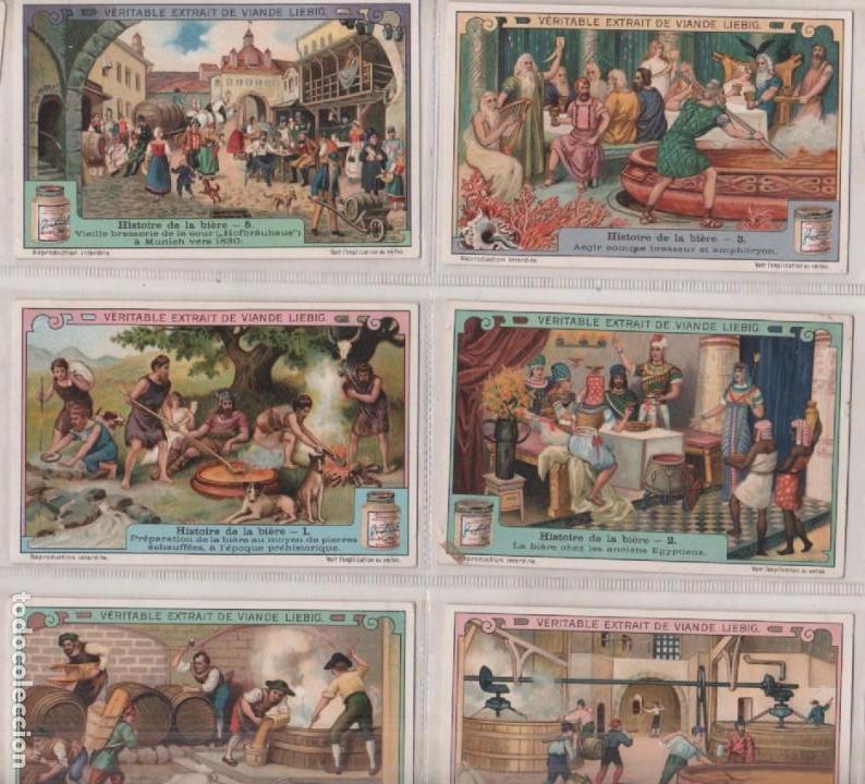 Coleccionismo Cromos antiguos: Colecci&oacute;n de 6 cromos Compagnie Liebig. Historia de la Cerveza. Bi&eacute;re.