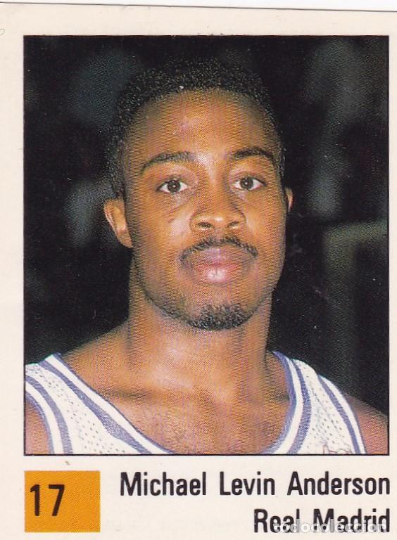 Coleccionismo cromos antiguos: CROMO PANINI BASKET 90 LIGA ACB N&ordm; 17 MICHAEL LEVIN ANDERSON. REAL MADRID