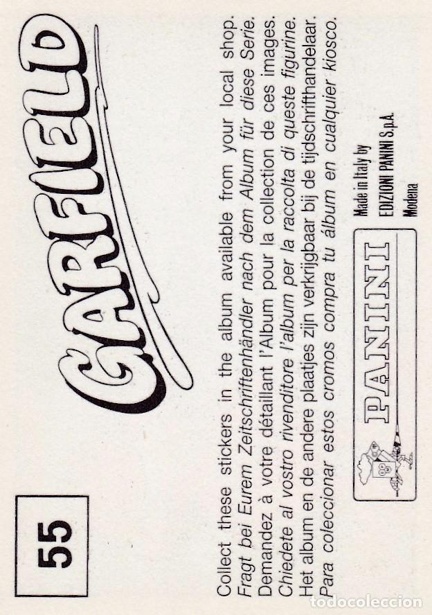 Coleccionismo cromos antiguos: PANINI. GARFIELD. 1989. CROMO N&ordm; 55 - Foto 2