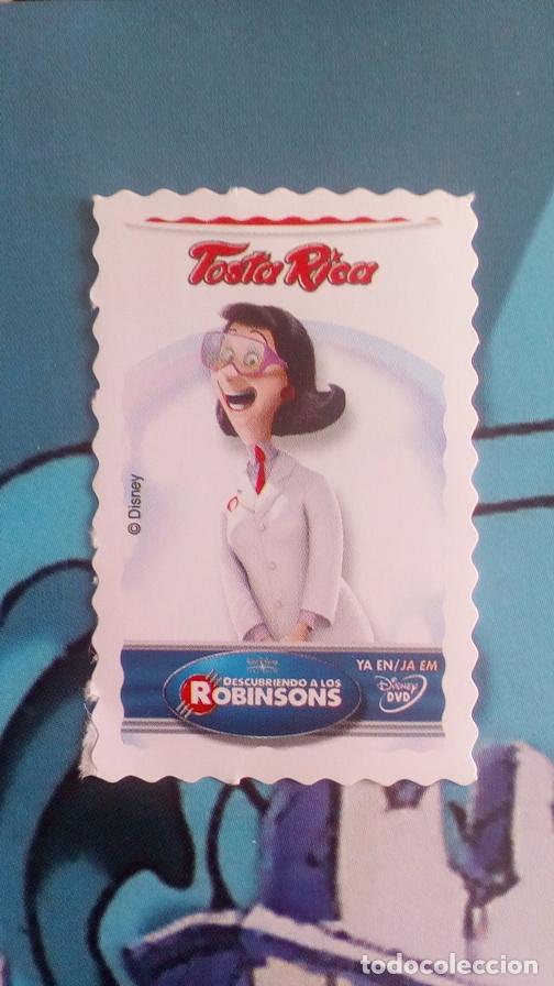 Coleccionismo Cromos antiguos: cromo premium galletas Tosta Rica los Robinsons tama&ntilde;o sello dentado curioso