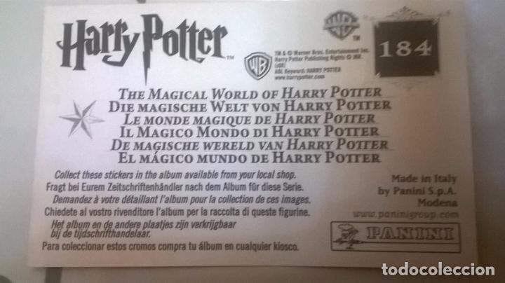 Coleccionismo cromos antiguos: Cromo Harry Potter ( n&ordm;. 184 ) Panini - Foto 2