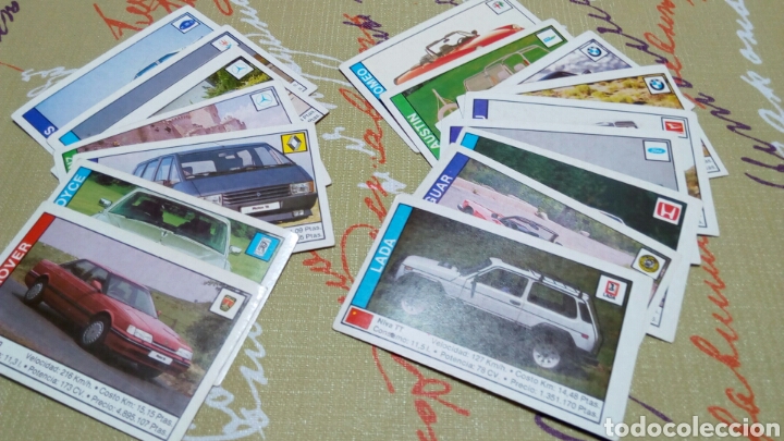 Colecionismo Cromos antigos: Colecci&oacute;n 15 cromos Coches 89. diferentes sin pegar + 1 repetido + 1 roto