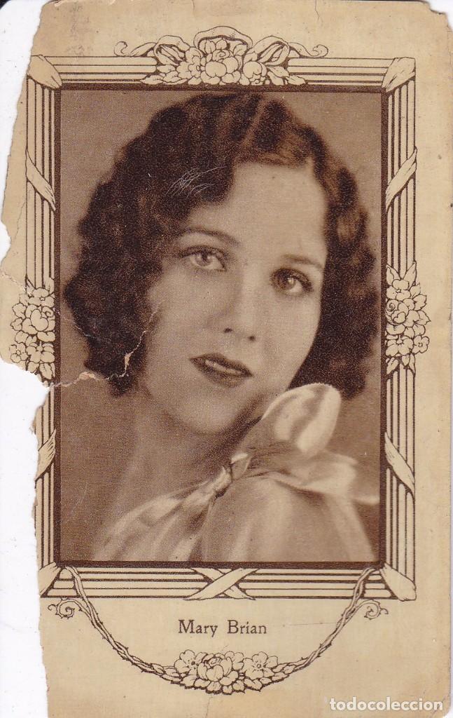 Colecionismo Cromos antigos: CROMO ANTIGUO DE LA ACTRIZ MARY BRIAN  N&ordm;7 (SIN PUBLICIDAD) TAMA&Ntilde;O 7X11