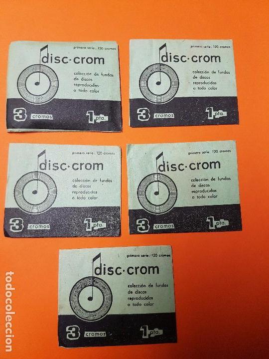 Coleccionismo cromos antiguos: 5 SOBRES DE DISC CROM A&Ntilde;OS 60 - Foto 1