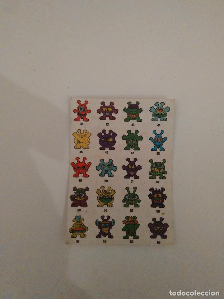 Coleccionismo cromos antiguos: Cromo antiguo de monstruos &iacute;ndice, checklist - Foto 1