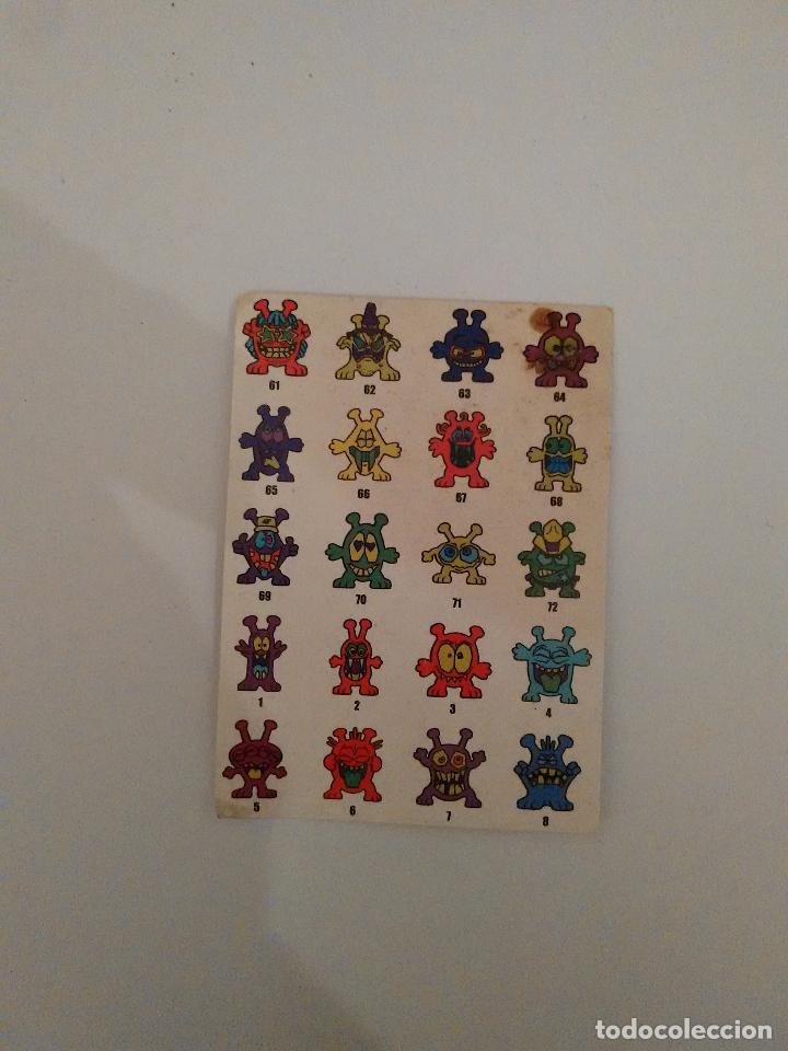 Coleccionismo cromos antiguos: Cromo antiguo de monstruos &iacute;ndice, checklist - Foto 1