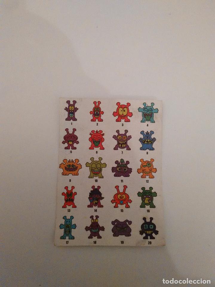 Coleccionismo cromos antiguos: Cromo antiguo de monstruos &iacute;ndice, checklist - Foto 1