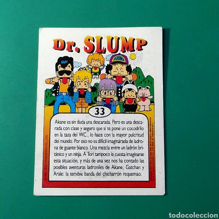 Coleccionismo cromos antiguos: Cromo Ed.ESTE - DR. SLUMP / N&deg;33 AKANE - Foto 2