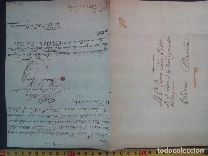 Coleccionismo cromos antiguos: Documento carta comercial de Valls de 1801-2-18 - Foto 1