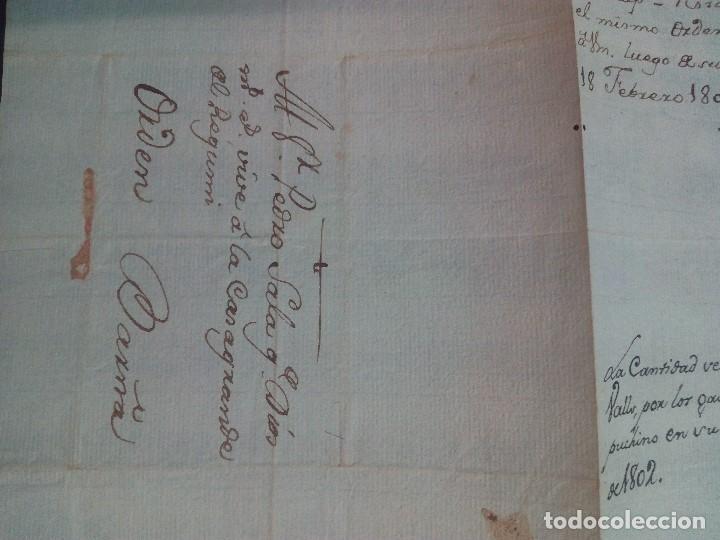 Coleccionismo cromos antiguos: Documento carta comercial de Valls de 1801-2-18 - Foto 2