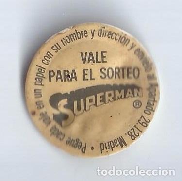 Coleccionismo cromos antiguos: Tapon Coca Cola - Vale Sorteo Superman - Foto 1