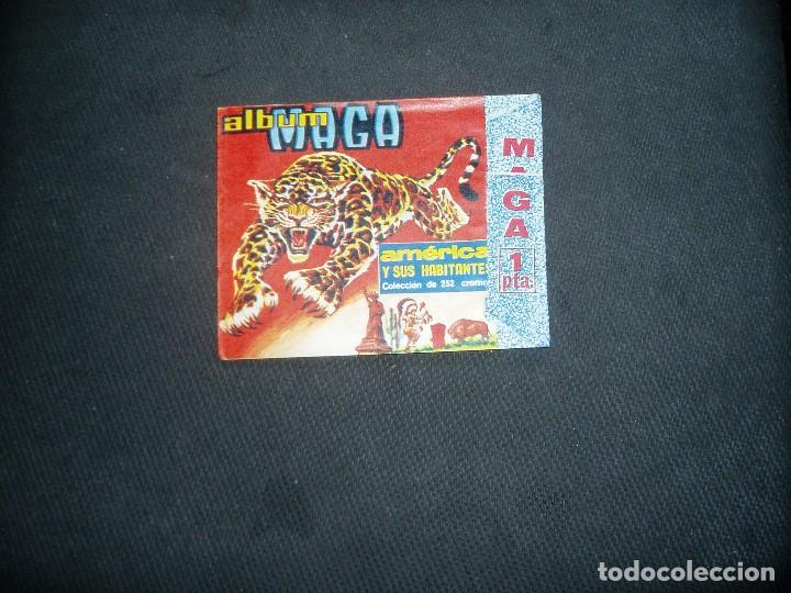 Coleccionismo Cromos antiguos: SOBRE DE CROMOS SIN ABRIR DE: AMERICA Y SUS HABITANTES. MAGA. 1 PTA.