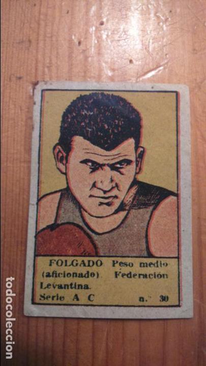 Coleccionismo cromos antiguos: Folgado boxeo federacion levantina - Foto 1