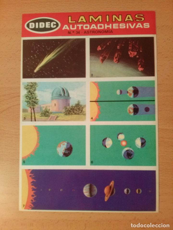 Collezionismo Figurine antiche: L&aacute;mina autoadhesiva cromos Didec (Difusora de Cultura) n&ordm;34 Astronom&iacute;a