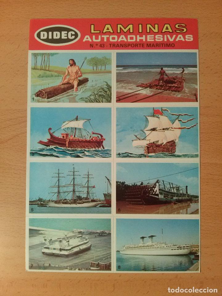 Collezionismo Figurine antiche: L&aacute;mina autoadhesiva cromos Didec (Difusora de Cultura) n&ordm;43 Transporte mar&iacute;timo