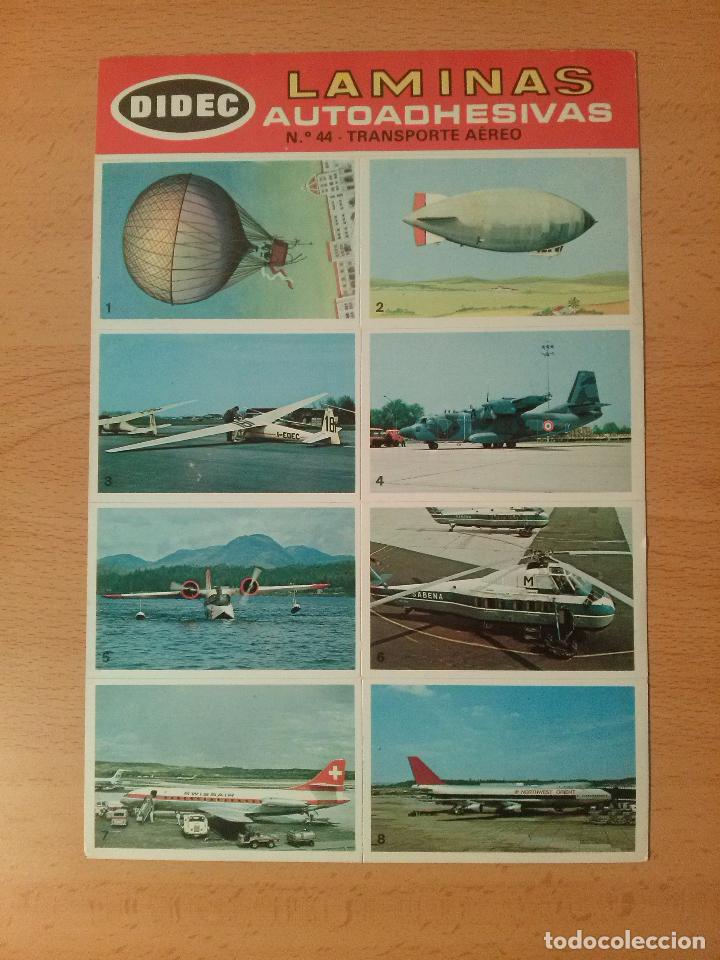 Collezionismo Figurine antiche: L&aacute;mina autoadhesiva cromos Didec (Difusora de Cultura) n&ordm;44 Transporte a&eacute;reo