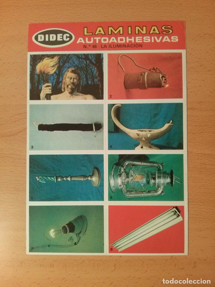Collezionismo Figurine antiche: L&aacute;mina autoadhesiva cromos Didec (Difusora de Cultura) n&ordm;46 La iluminaci&oacute;n