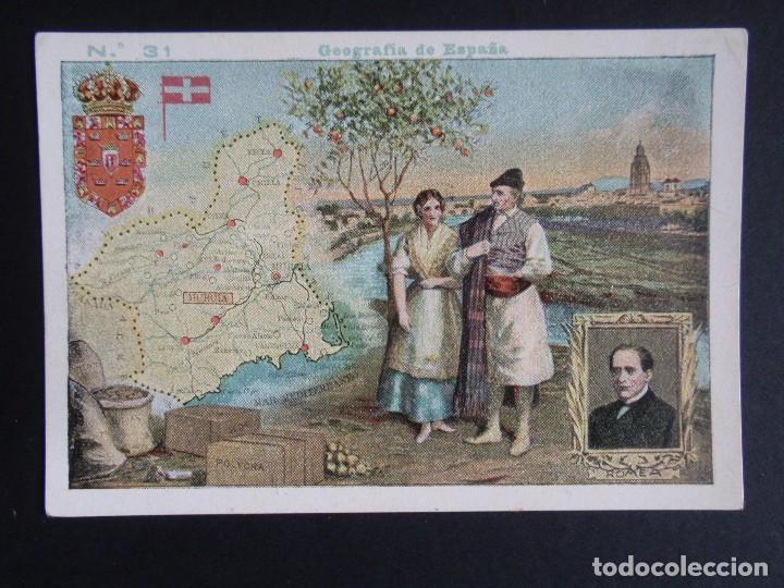 Coleccionismo cromos antiguos: CROMO PROVINCIAS DE ESPA&Ntilde;A N&ordm; 31 MURCIA. - Foto 1