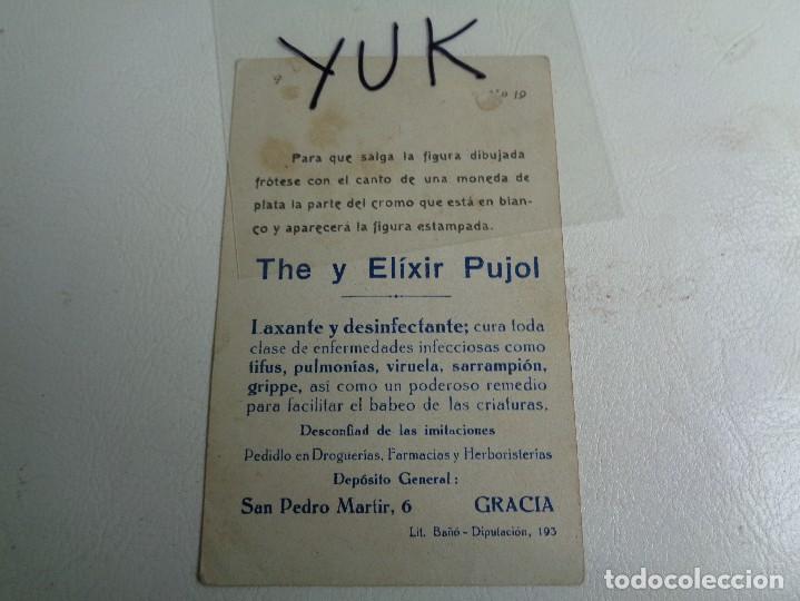 Coleccionismo cromos antiguos: ANTIGUO CROMO DE THE y ELIXIR PUJOL  &iquest; DE DONDE CAE...? - A&Ntilde;OS 30 - Foto 2