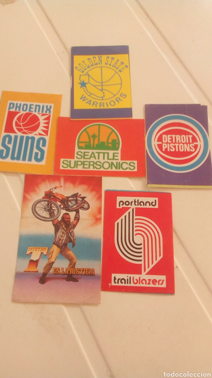 Collectionnisme Cartes &agrave; collectionner anciennes: 6 cromos a&ntilde;os 80 nuevos NBA y M&iacute;ster T