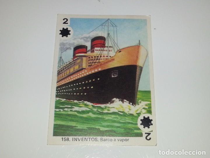 Coleccionismo Cromos antiguos: MAGA : CROMO COLECCION DE CROMOS Y JUEGOS DE FAMILIAS N&ordm; 158 INVENTOS BARCO VAPOR SIN PEGAR A&Ntilde;OS 70