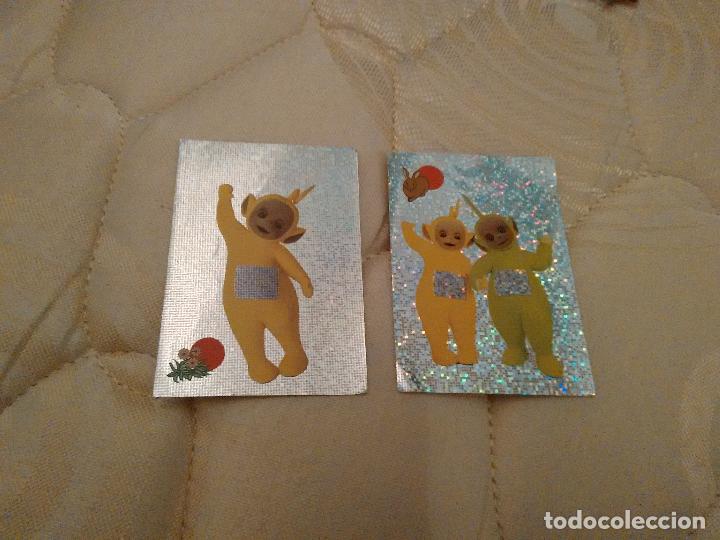 Coleccionismo Cromos antiguos: LOTE 2 CROMOS BRILLANTES LOS TELETUBBIES DE PANINI A&Ntilde;O 1999