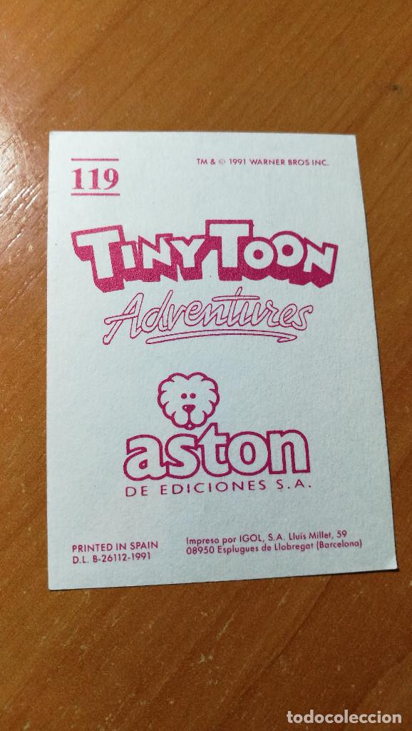 Coleccionismo cromos antiguos: CROMO TINY TOON N&ordm; 119 ASTON 1991 - Foto 2