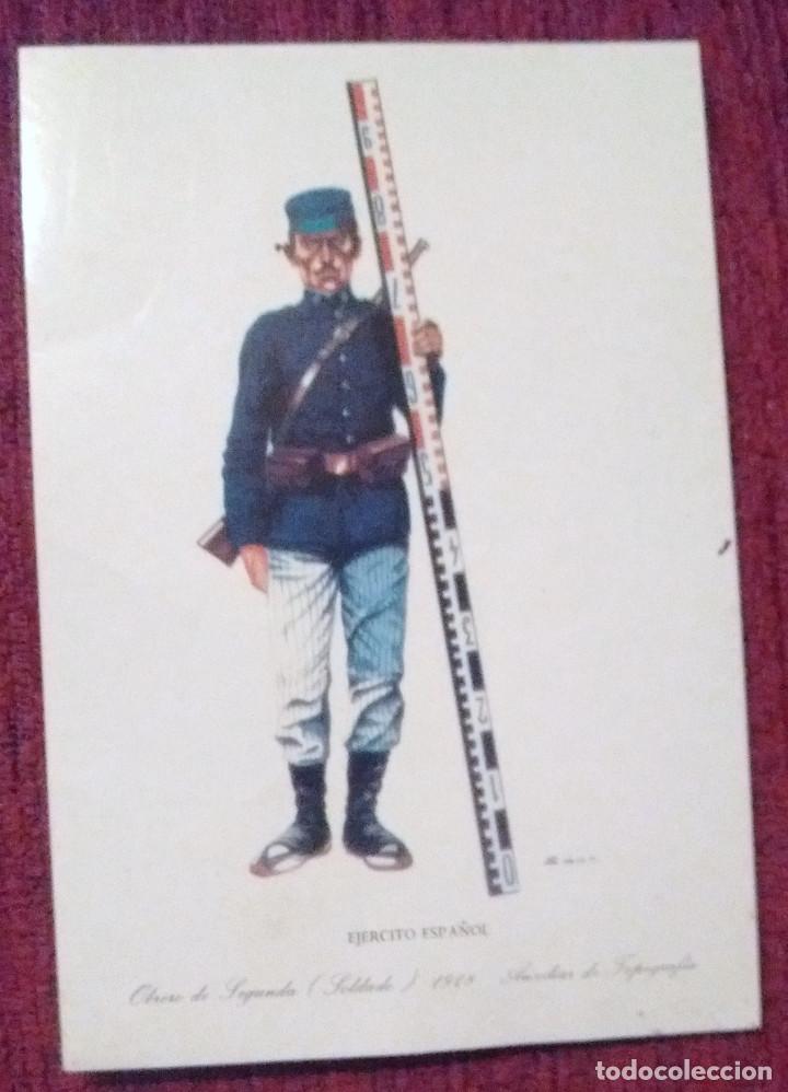 Collezionismo Figurine antiche: Cromo EJ&Eacute;RCITO ESPA&Ntilde;OL Obrero de Segunda Soldado 1918 Auxiliar de Topograf&iacute;a- sin mas datos