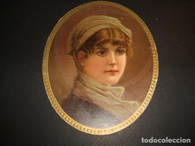 Coleccionismo cromos antiguos: MUJER CROMO OVALADO 1896 - Foto 1