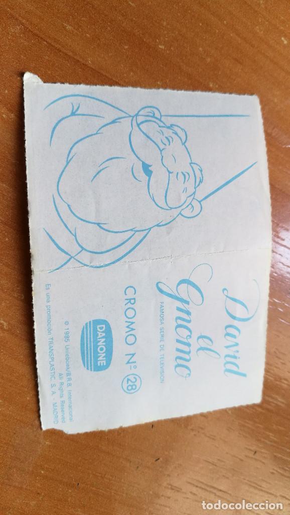 Coleccionismo cromos antiguos: CROMO DAVID EL GNOMO N&ordm;28 DANONE 1985 - Foto 2